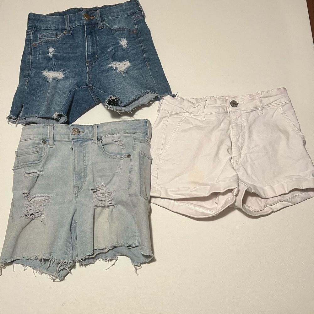 Women's EUC Aeropostale Denim Shorts Lot of 3 Size 2 (E3) - Picture 1 of 12